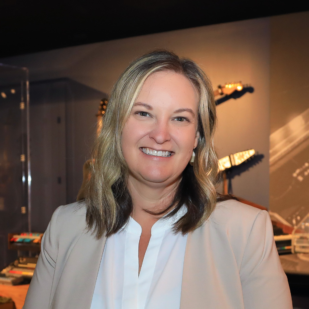 Portrait of Katie Palmer, Executive Director at the Museum of Making Music